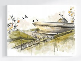 Vászonkép Canvas Város Szilézia Katowice Csarnok Csészealj Műemlék 100x75