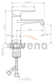 Invena Fira, szabadon álló mosdócsaptelep, fekete matt, INV-BU-71-004-V