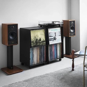 Fekete fém gurulós polcos állvány 40x73x38 cm Tower – YAMAZAKI