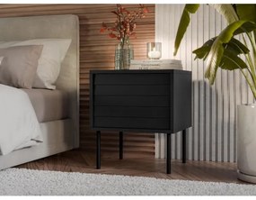 KÉSZLET 2x Éjjeliszekrény CORTINA 51x45 cm fekete