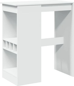 vidaXL fehér szerelt fa tárolórekeszes bárasztal 90 x 47,5 x 103,5 cm