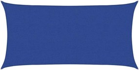 vidaXL kék négyszögletű HDPE napvitorla 160 g/m² 2,5x5 m
