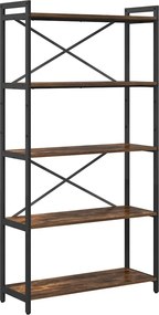 vidaXL Könyvespolc Füstölt tölgy 80 x 30 x 155 cm Faanyag