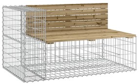 tömör impregnált fenyőfa gabion kerti pad 244x71x65,5 cm