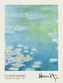 Reprodukció Nymphéas at Giverny (1908), Claude Monet