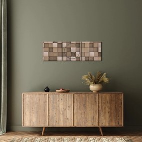 Kép - bézs kocka (órával) (90x30 cm)