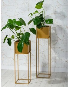 Virágállvány 90x24 cm arany színben