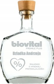 Karafka 500 ml Nagyapa Napja üveg alkoholhoz Vicces Ajándék ajándéktárgy