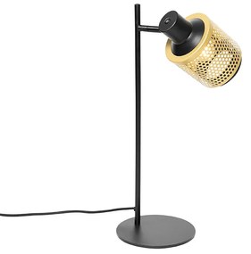 Ipari asztali lámpa fekete arannyal - Kayden