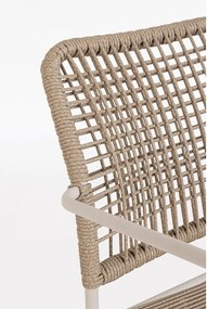 Bézs-natúr színű fém kerti szék Jable – Bizzotto