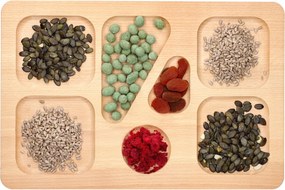 Fa tálca 45x30x2 cm bükkfából, masszív és elegáns