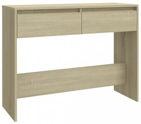 sonoma tölgy színű szerelt fa dohányzóasztal 100x35x76,5 cm