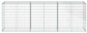 horganyzott vas gabion kosár fedéllel 300 x 50 x 100 cm