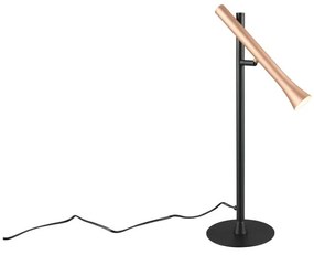 Fekete-aranyszínű LED asztali lámpa fém búrával (magasság 53 cm) Fiato – Trio