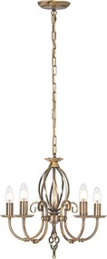 ELSTEAD ART5-AGD-BRASS ARTISAN Klasszikus CsillĂĄr Antik SĂĄrgarĂ©z E14 IP20