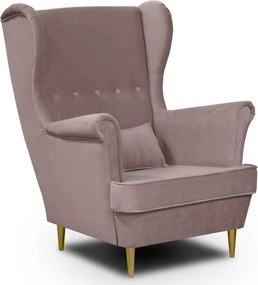 GOLD Füles fotel Rózsaszín