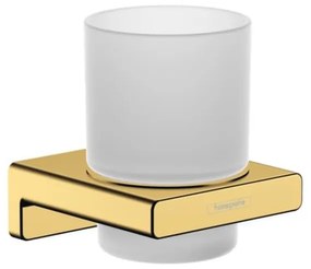 Pohár és fogkefe tartó Hansgrohe AddStoris pohárral együttfényezett arany színű 41749990