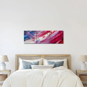 Kép - rózsaszínes kék szín (órával) (90x30 cm)