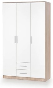 Szekrény Lima III, fehér / sonoma tölgy
