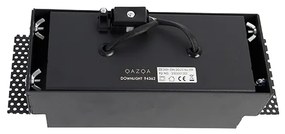 6 darabos süllyesztett spotlámpa készlet fekete GU10 állítható keret nélküli 2-lámpás - Oneon