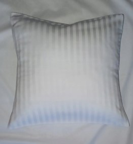 Szállodai párnahuzat fehér 40x40 csíkos pamut 144 Tc