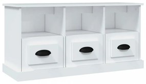 fehér szerelt fa TV-szekrény 100x35x50 cm