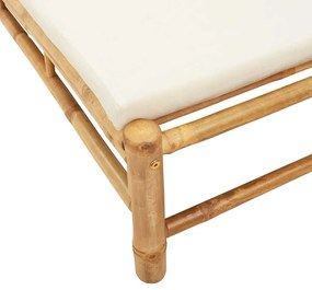 bambusz napozóágy párnákkal 55x199x30 cm