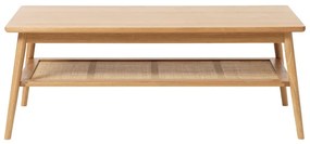 Natúr színű dohányzóasztal tölgyfa dekoros asztallappal 60x120 cm Barrali – Unique Furniture