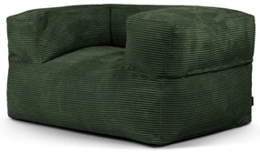 Zöld kordbársony babzsákfotel MooG – SLOWDOWN