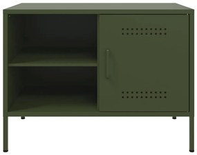 2 db olívazöld acél TV-szekrény 68 x 39 x 50,5 cm