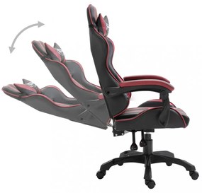 bordó műbőr gamer szék