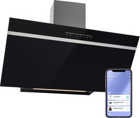 Klarstein Ava 90, Smart, páraelszívó, 90 cm, falra szerelhető, WiFi, A++, 515m³/h, érintőképernyő