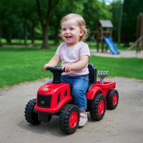 Gyermek lábbal hajtós traktor Baby Mix Benny piros