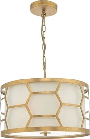 DAR LIGHTING EPS0312 EPSTEIN Klasszikus Függesztett Lámpa Elefántcsont, Ivory, Arany E27 IP20