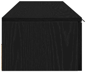 Fali Szekrények 2 db Fekete tölgy 68x30x20 cm Mérnöki Fa