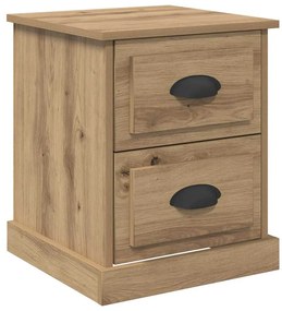 Éjjeliszekrény 2 pcs kézműves tölgy 39 x 39 x 47.5 cm Faanyag