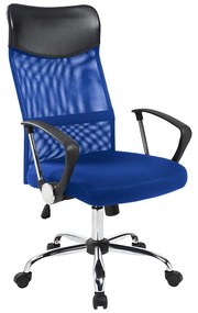 Ergonomikus irodai szék magasított háttámlával - kék