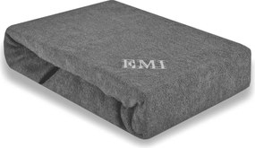 EMI szürke frottír gumis lepedő, 90 (100)x200-as lap