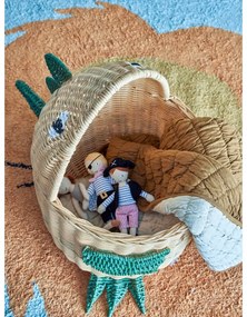 Natúr színű rattan játéktároló kosár 37x57x48 cm Eddi – Bloomingville Mini