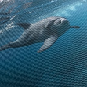 Kép - Delfin a felszín alatt (órával) (90x30 cm)