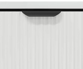 Dohányzóasztal Magasfényű fehér 90 x 49 x 46 cm Faanyag