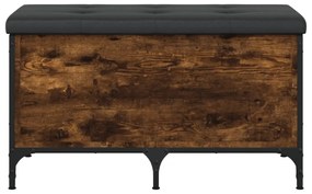 füstös tölgy színű szerelt fa tárolópad 82 x 42 x 45 cm