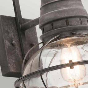 Kichler loft vintage kültéri fali lámpa bridgepoint antik cink elskl-bridgepoint-l IP44