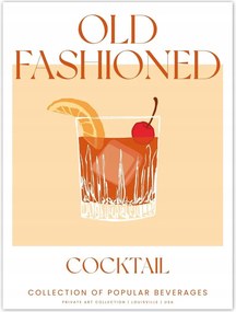 Poszterek 30x40 Drink Old Fashioned Alkoholos koktél