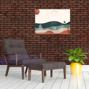 Kép - Illusztrált tájkép (70x50 cm)