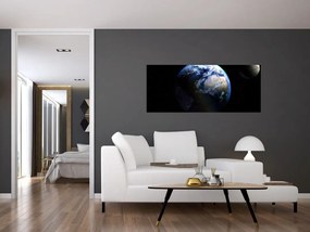 Föld és a Hold képe (120x50 cm)