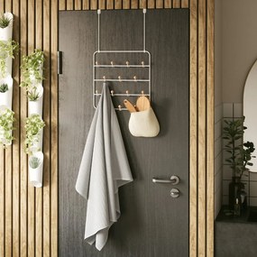 Fehér-natúr színű fém ajtófogas 36 cm Estique – Umbra