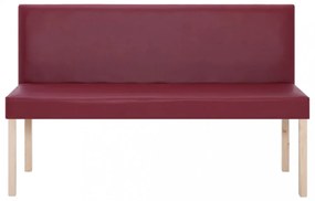 vörösbor színű műbőr pad 139,5 cm