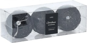 Blacky 3 darabos karácsonyi gömb 8 cm