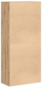 Highboard Kézműves Tölgy 80x39x178 cm Mérnöki Fa